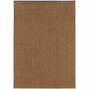 Homeroots 5' X 8' Tan Stain Resistant Indoor Outdoor Area Rug  Polypropylene 505573