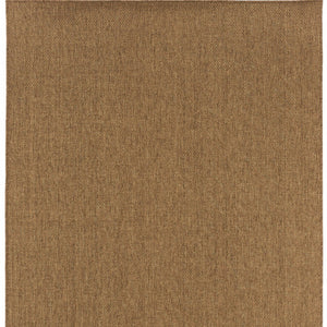 HomeRoots 8' Tan Power Loomed Area Rug - Stain & Fade Resistant for Indoor/Outdoor Use, Stylish & Durable Design 9' X 13' Rectangle 505577
