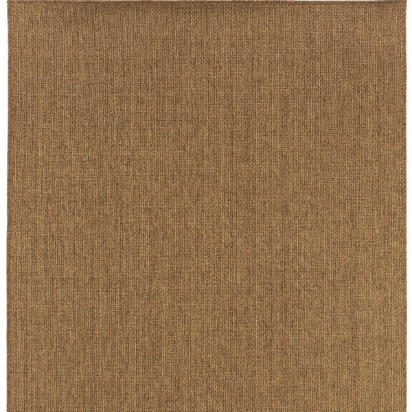 HomeRoots 8' Tan Power Loomed Area Rug - Stain & Fade Resistant for Indoor/Outdoor Use, Stylish & Durable Design 9' X 13' Rectangle 505577