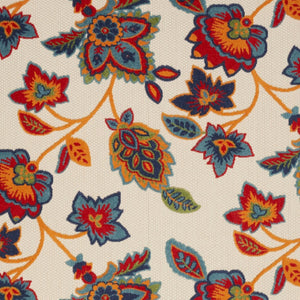 HomeRoots 9' Multicolor Floral Area Rug - Stain Resistant, Non-Skid Backing, Perfect for High-Traffic Homes 9' X 12' 505580