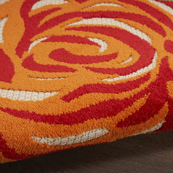 HomeRoots 9' Multicolor Floral Area Rug – Stain Resistant, Non-Skid Backing for High-Traffic Spaces, Durable Style 9' X 12' 505582
