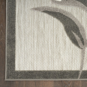HomeRoots 9' Beige Floral Area Rug - Stain Resistant, Non-Skid, Durable Design for Elegant Living Spaces 9' X 12' 505583