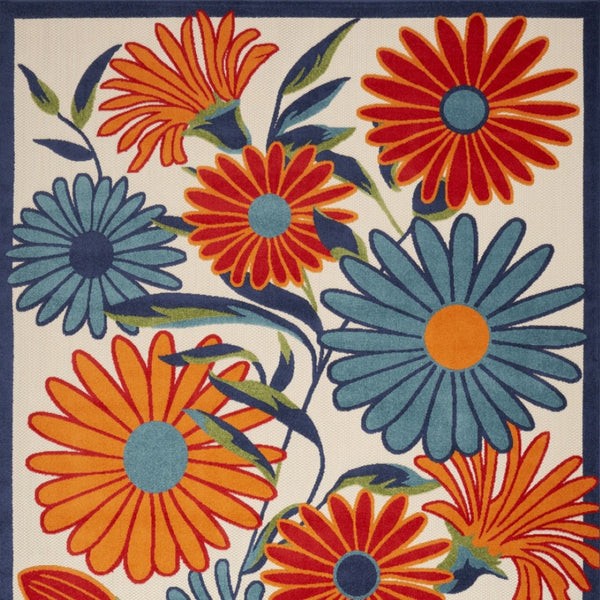HomeRoots 9' Multicolor Floral Area Rug – Stain Resistant, Non-Skid Design for Stylish, Durable Living Spaces 9' X 12' 505586
