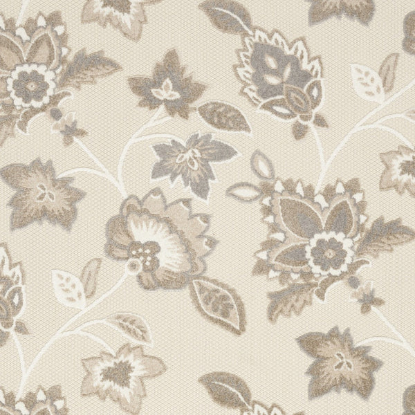 Homeroots 4' Beige Floral Area Rug - Stain Resistant, Non-skid Design For High-traffic Spaces, 4' X 6' 4' X 6' Polypropylene 505605
