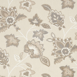 Homeroots 5' X 8' Beige Floral Stain Resistant Non Skid Area Rug  Polypropylene 505606