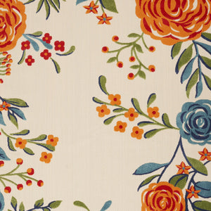 Homeroots 7' X 10' Multicolor Floral Stain Resistant Non Skid Area Rug  Polypropylene 505626