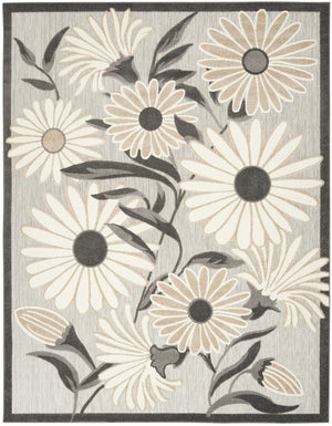 Homeroots 6' X 9' Beige Floral Stain Resistant Non Skid Area Rug  Polypropylene 505631