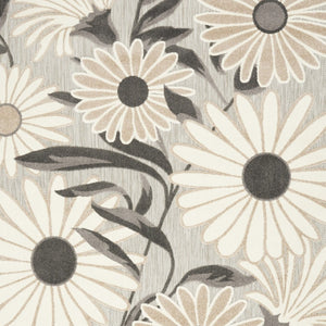 Homeroots 4' Beige Floral Stain Resistant Non-skid Area Rug - Elegant Design For Kids & Pets, Made In Turkey 4' X 6' Polypropylene 505632