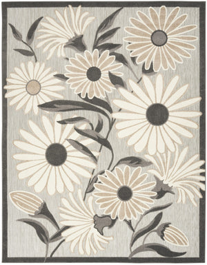 HomeRoots 9' Beige Floral Area Rug - Stain Resistant, Non-Skid, Durable Design for Elegant Living Spaces 5' X 8' 505633