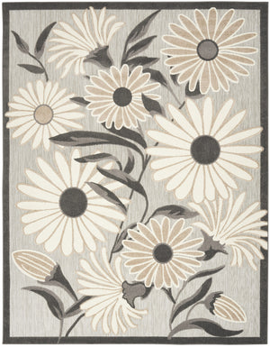 Homeroots 5' X 8' Beige Floral Stain Resistant Non Skid Area Rug  Polypropylene 505633