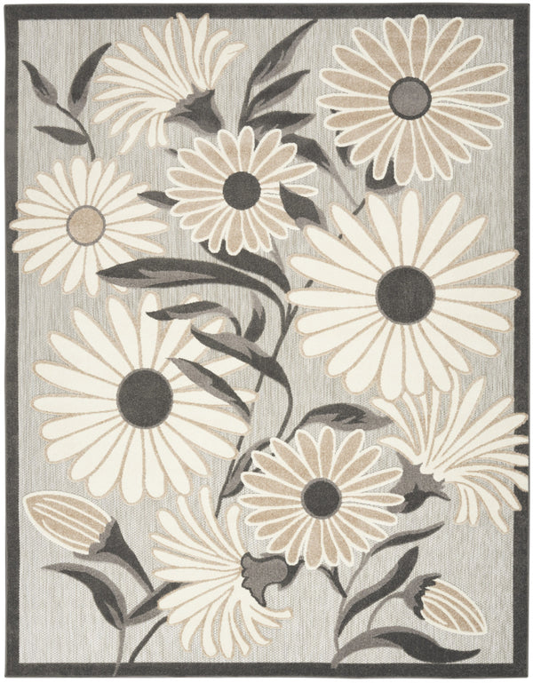 Homeroots 5' X 8' Beige Floral Stain Resistant Non Skid Area Rug  Polypropylene 505633