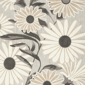 Homeroots 5' X 8' Beige Floral Stain Resistant Non Skid Area Rug  Polypropylene 505633