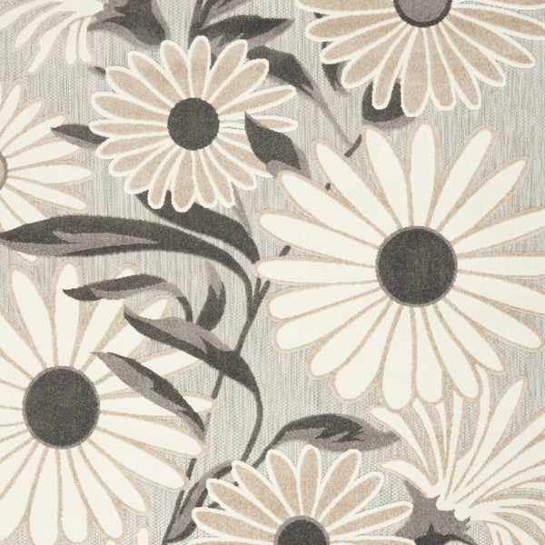 Homeroots 5' X 8' Beige Floral Stain Resistant Non Skid Area Rug  Polypropylene 505633