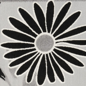 Homeroots 8' X 11' Black And White Floral Non Skid Indoor Outdoor Area Rug  Polypropylene 505639