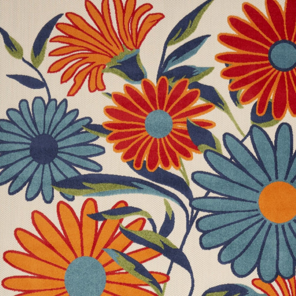 HomeRoots 9' Multicolor Floral Area Rug – Stain Resistant, Non-Skid Design for Stylish, Durable Living Spaces 6' X 9' 505645
