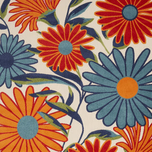 HomeRoots 9' Multicolor Floral Area Rug – Stain Resistant, Non-Skid Design for Stylish, Durable Living Spaces 5' X 8' 505648