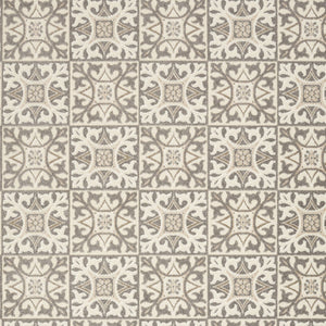 Homeroots 8' X 11' Ivory And Gray Geometric Non Skid Indoor Outdoor Area Rug  Polypropylene 505664