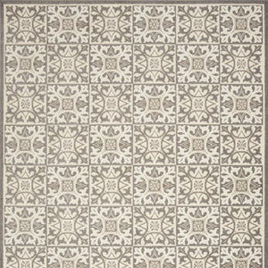 Homeroots 8' X 11' Ivory And Gray Geometric Non Skid Indoor Outdoor Area Rug  Polypropylene 505664