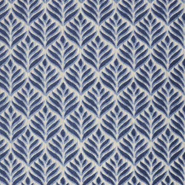 Homeroots 6' X 9' Blue Floral Stain Resistant Non Skid Area Rug  Polypropylene 505665