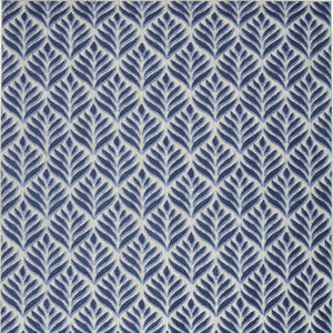 Homeroots 6' X 9' Blue Floral Stain Resistant Non Skid Area Rug  Polypropylene 505665
