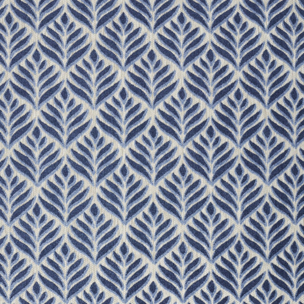 Homeroots 8' X 11' Blue Floral Non Skid Indoor Outdoor Area Rug  Polypropylene 505669