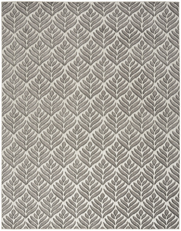 Homeroots 6' X 9' Charcoal Floral Stain Resistant Non Skid Area Rug  Polypropylene 505670