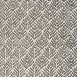 Homeroots 6' X 9' Charcoal Floral Stain Resistant Non Skid Area Rug  Polypropylene 505670