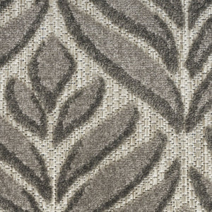 HomeRoots 8' Charcoal Floral Non-Skid Area Rug - Durable, Stylish, Easy-Clean Design for Indoor & Outdoor Use 8' X 11' Rectangle 505674