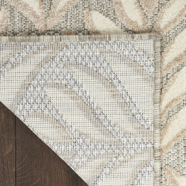 HomeRoots 9' Stunning Ivory and Grey Floral Area Rug - Stain Resistant, Non-Skid, Perfect for Any Room 7' X 10' 505676