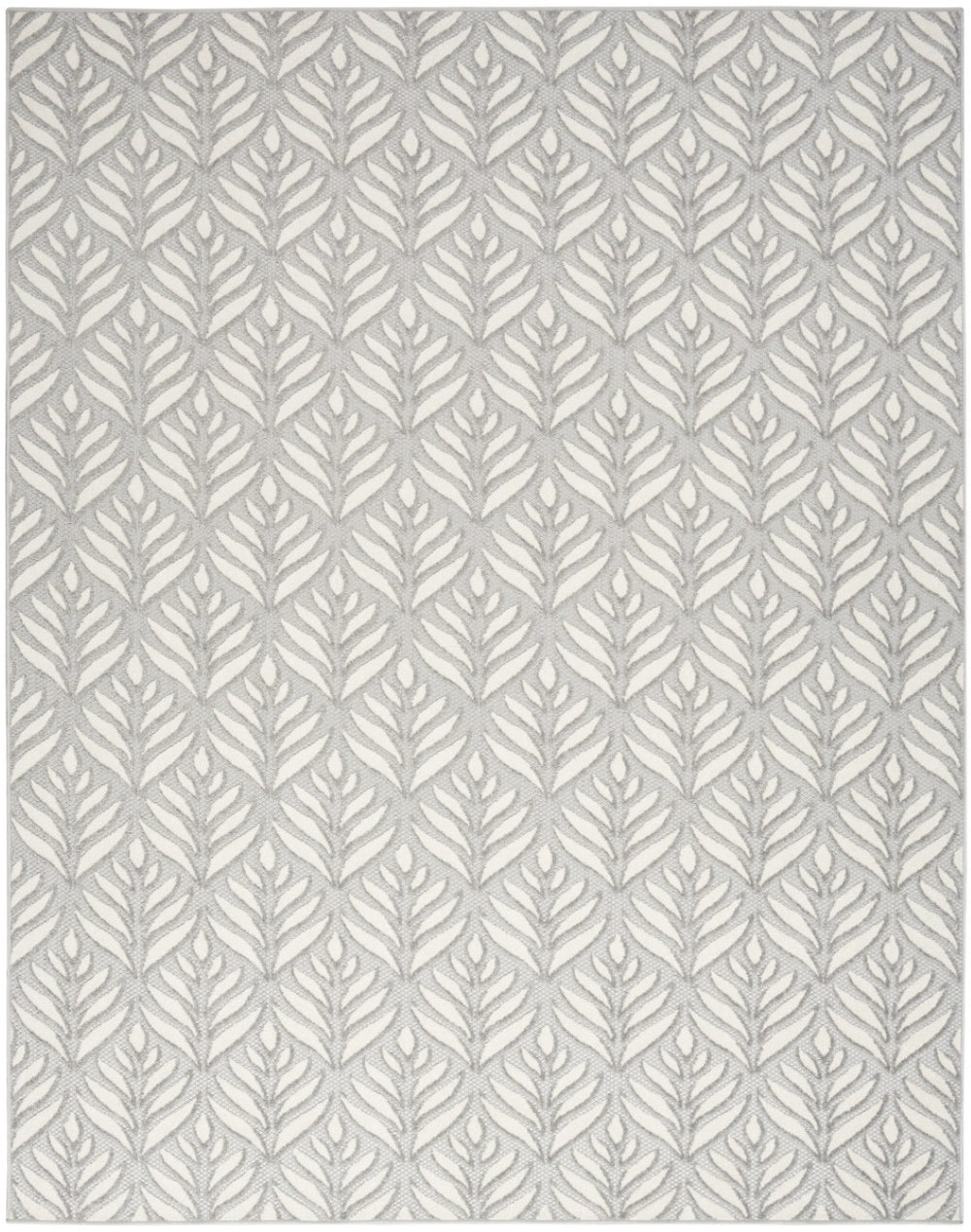 HomeRoots 9' Elegant Grey Floral Area Rug - Stain Resistant, Non-Skid, Durable for High-Traffic Rooms 6' X 9' 505680