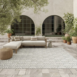 HomeRoots 9' Elegant Grey Floral Area Rug - Stain Resistant, Non-Skid, Durable for High-Traffic Rooms 7' X 10' 505681