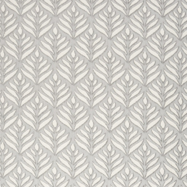 Homeroots 7' X 10' Grey Floral Stain Resistant Non Skid Area Rug  Polypropylene 505681