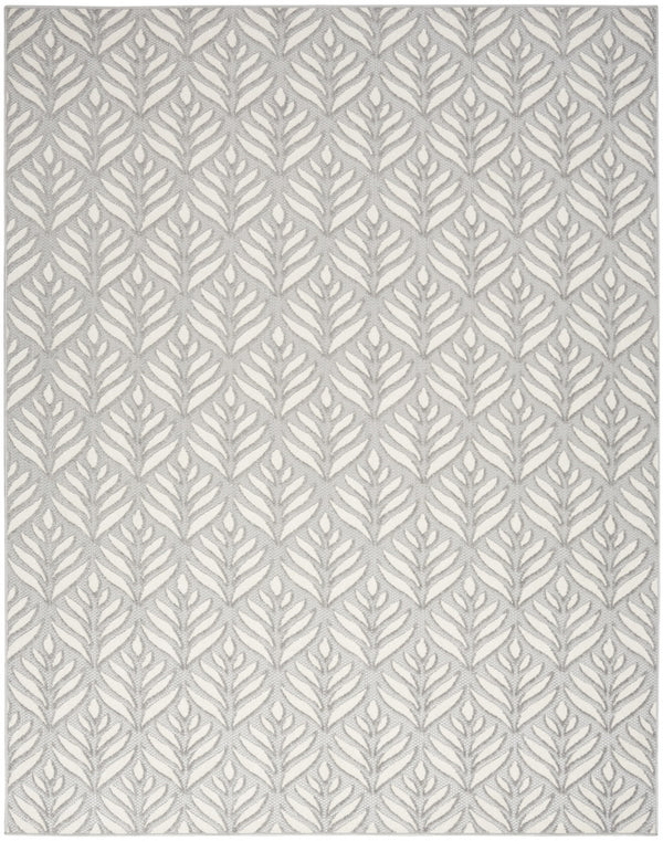 Homeroots 5' X 8' Grey Floral Stain Resistant Non Skid Area Rug  Polypropylene 505683