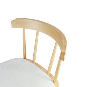 English Elm Christopher Knight Home® - Olivia Set Of 4 Windsor-Style Indoor Wooden Counter Stools With Beige Upholstery For Cozy Charm N775P346246N-S4