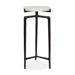 Uttermost Uttermost White Marble Slab Accent Table with Sculptural Bronze Aluminum Base 50574
