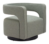 Turku Swivel Chair Sage Green 110013 Zuo Modern