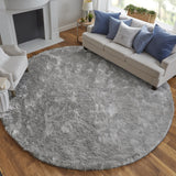 Feizy Rugs Indochine Plush Hand-tufted Polyester Shag Rug - Luxurious High Pile For Contemporary Spaces Gray,Silver Polyester 4944550fpla000n80