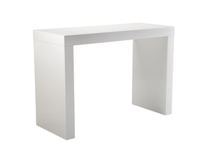 Sunpan Faro Urban Bar Table - Stylish Solid Ash Design with Room for Four Stools, Perfect for Any Space High Gloss White