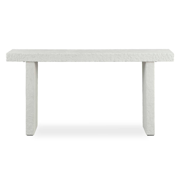 Uttermost Hagan Textured Concrete Console Table for Indoor Outdoor Entryway or Patio Use
