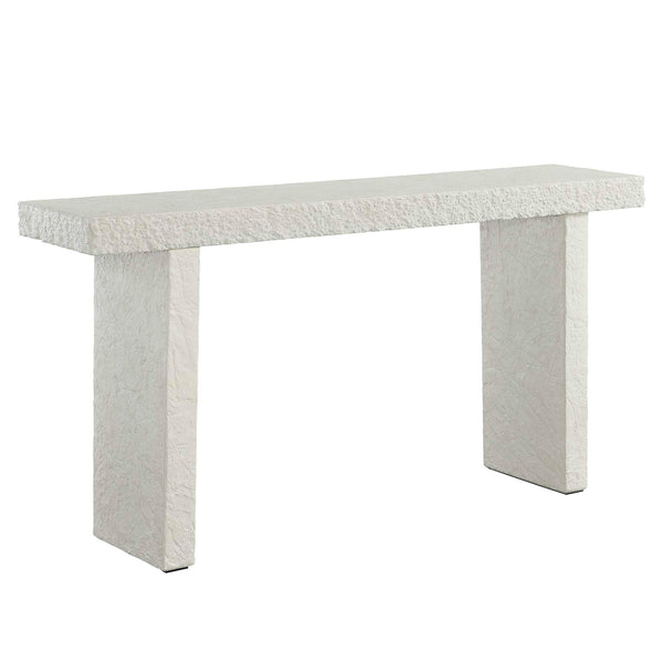 Uttermost Hagan Textured Concrete Console Table for Indoor Outdoor Entryway or Patio Use