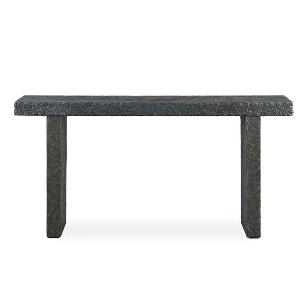 Uttermost Uttermost Hagan Textured Concrete Console Table for Indoor Outdoor Entryway or Patio Use Black, Brown 50598