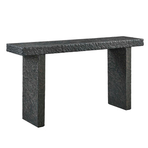 Uttermost Hagan Textured Concrete Console Table for Indoor Outdoor Entryway or Patio Use
