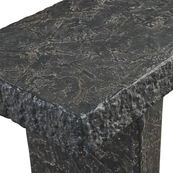 Uttermost Hagan Textured Concrete Console Table for Indoor Outdoor Entryway or Patio Use