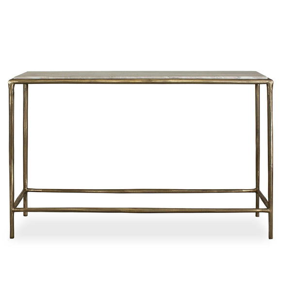 Uttermost Uttermost Minerva Marble Top Console Table Antique Brass Entryway Accent 50599
