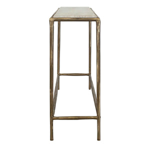 Uttermost Minerva Marble Top Console Table Antique Brass Entryway Accent