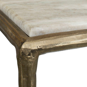 Uttermost Minerva Marble Top Console Table Antique Brass Entryway Accent