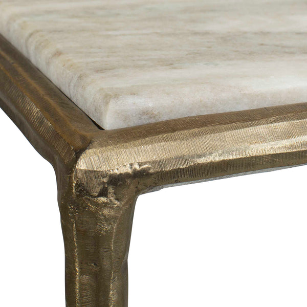 Uttermost Minerva Marble Top Console Table Antique Brass Entryway Accent