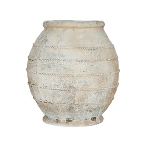 English Elm 17.5x17.5x18.5" Magnesium Round Planter Weathered White Ridged Farmhouse Garden Pot W2078P495296