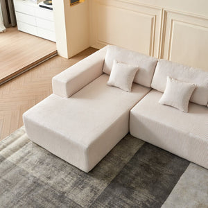 English Elm Reversible Corduroy U-Shaped Sectional Sofa - Plush Comfort For Modern Living Rooms! W1765S00118-GIGA