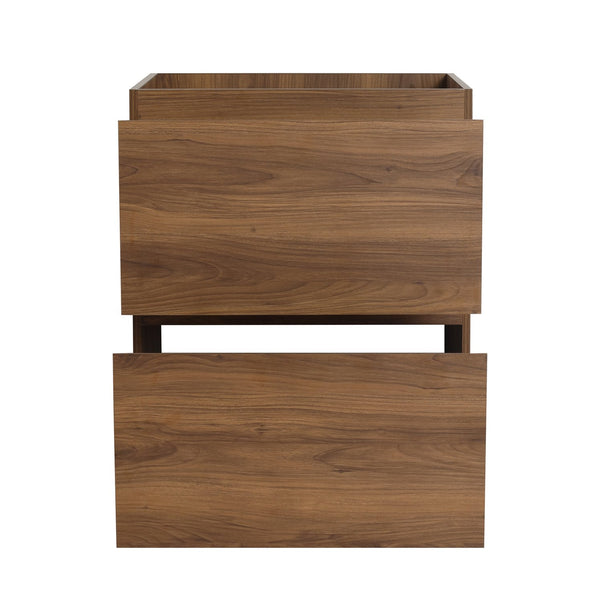 English Elm 24" Engineered Wood Bathroom Vanity with Dual Drawers, Freestanding Storage Cabinet, 24" x 18" x 35" Brown W1972P188244